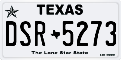 TX license plate DSR5273