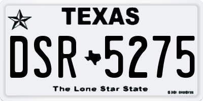 TX license plate DSR5275