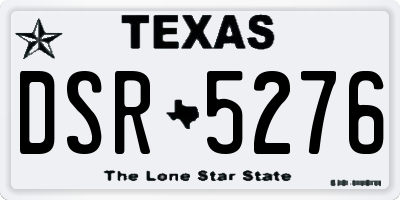 TX license plate DSR5276
