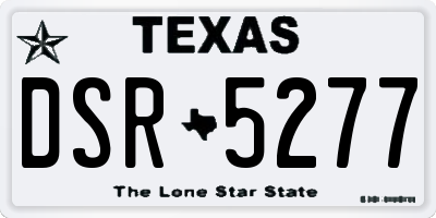 TX license plate DSR5277