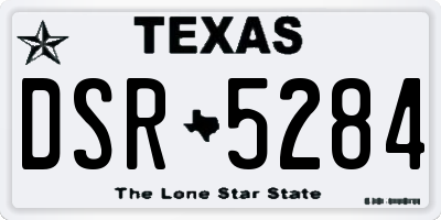 TX license plate DSR5284