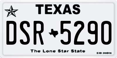 TX license plate DSR5290