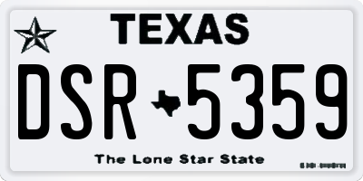TX license plate DSR5359