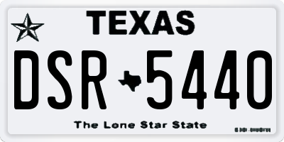 TX license plate DSR5440
