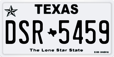 TX license plate DSR5459