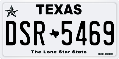 TX license plate DSR5469