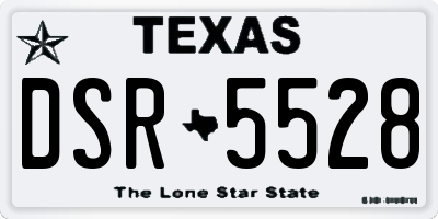 TX license plate DSR5528