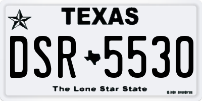 TX license plate DSR5530