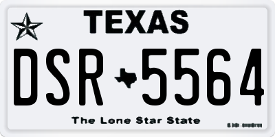 TX license plate DSR5564
