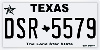 TX license plate DSR5579