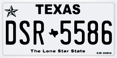 TX license plate DSR5586