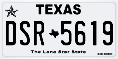 TX license plate DSR5619