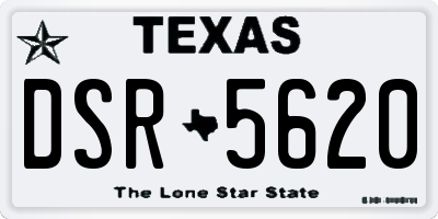 TX license plate DSR5620