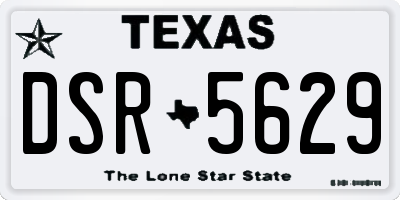 TX license plate DSR5629