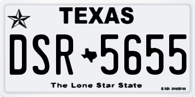 TX license plate DSR5655