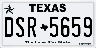 TX license plate DSR5659