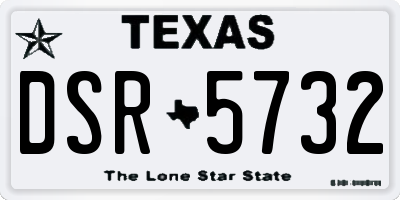 TX license plate DSR5732