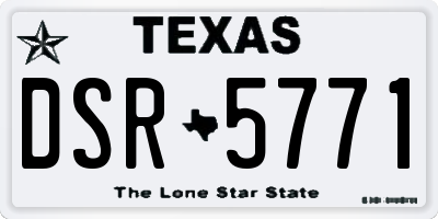 TX license plate DSR5771