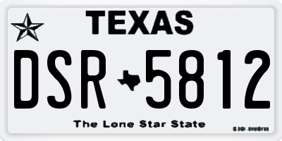TX license plate DSR5812