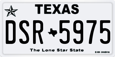 TX license plate DSR5975