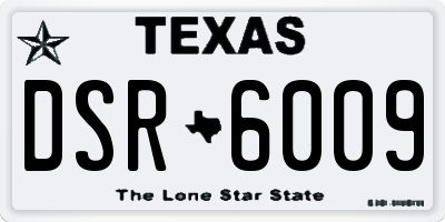 TX license plate DSR6009