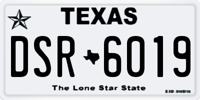 TX license plate DSR6019