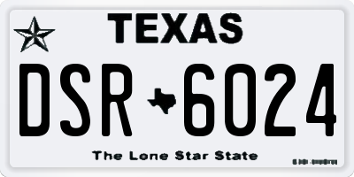 TX license plate DSR6024