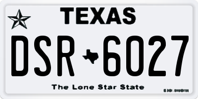 TX license plate DSR6027