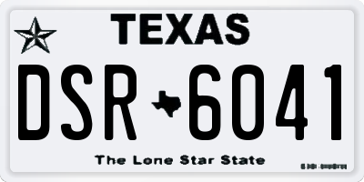 TX license plate DSR6041