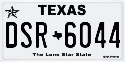 TX license plate DSR6044