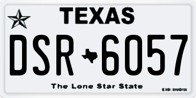 TX license plate DSR6057