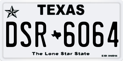 TX license plate DSR6064