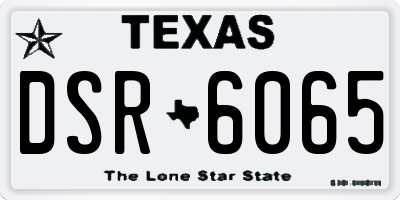 TX license plate DSR6065