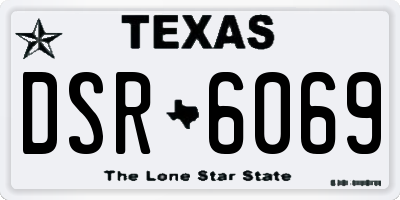 TX license plate DSR6069