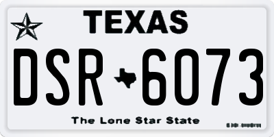 TX license plate DSR6073
