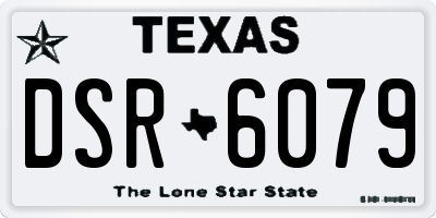 TX license plate DSR6079