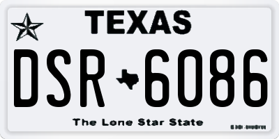 TX license plate DSR6086