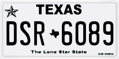 TX license plate DSR6089