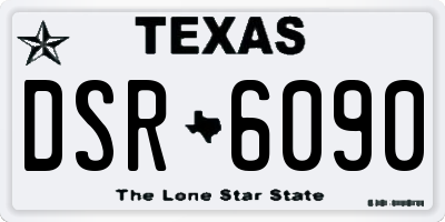 TX license plate DSR6090