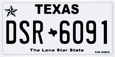 TX license plate DSR6091