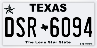 TX license plate DSR6094