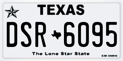 TX license plate DSR6095
