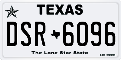 TX license plate DSR6096