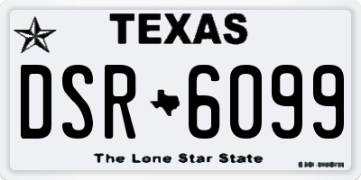 TX license plate DSR6099