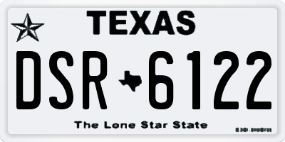 TX license plate DSR6122