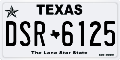 TX license plate DSR6125