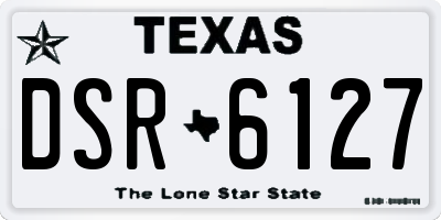 TX license plate DSR6127