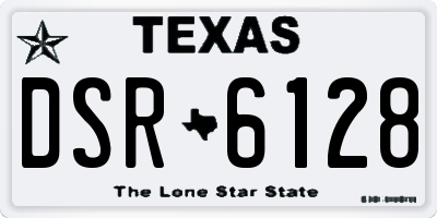 TX license plate DSR6128