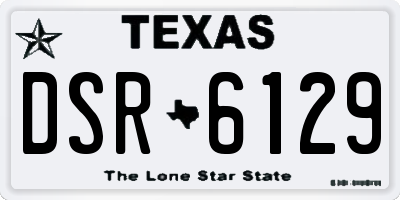 TX license plate DSR6129