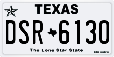 TX license plate DSR6130